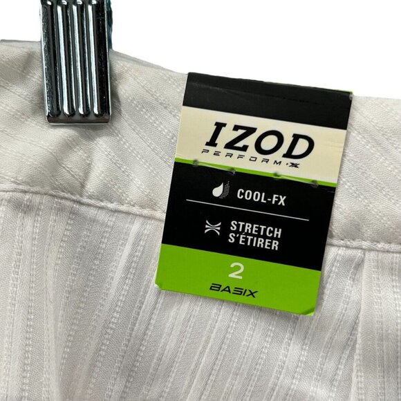 Izod Performx Basix Womens Cargo Shorts Size 2 Stretch Cool-FX Performance White - Picture 3 of 11